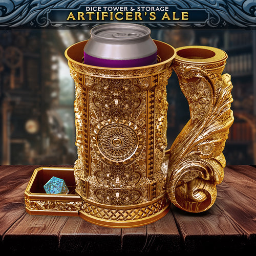 Artificer Drink Cozy and Dice Vault