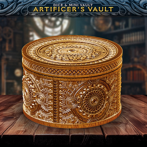 Artificer Drink Cozy and Dice Vault