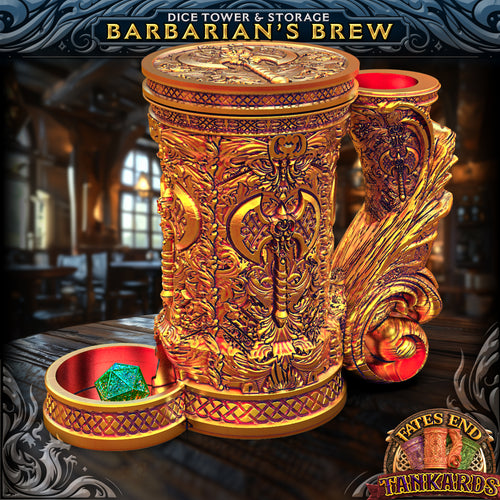 Barbarian Drink Cozy and Dice Vault