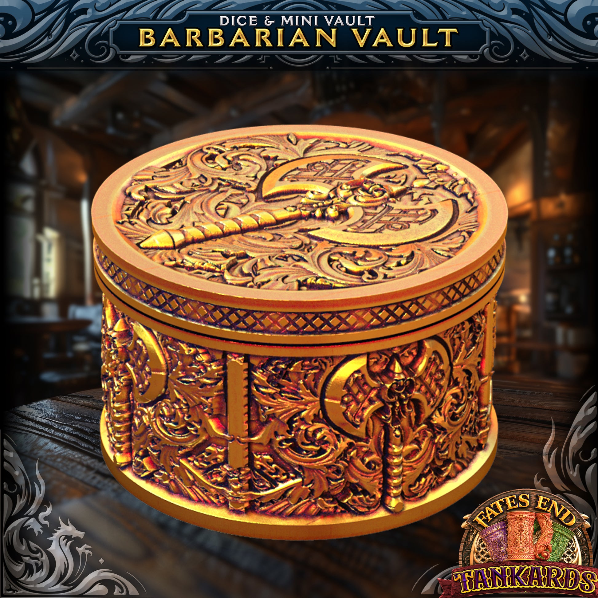 Barbarian Drink Cozy and Dice Vault