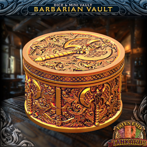 Barbarian Drink Cozy and Dice Vault