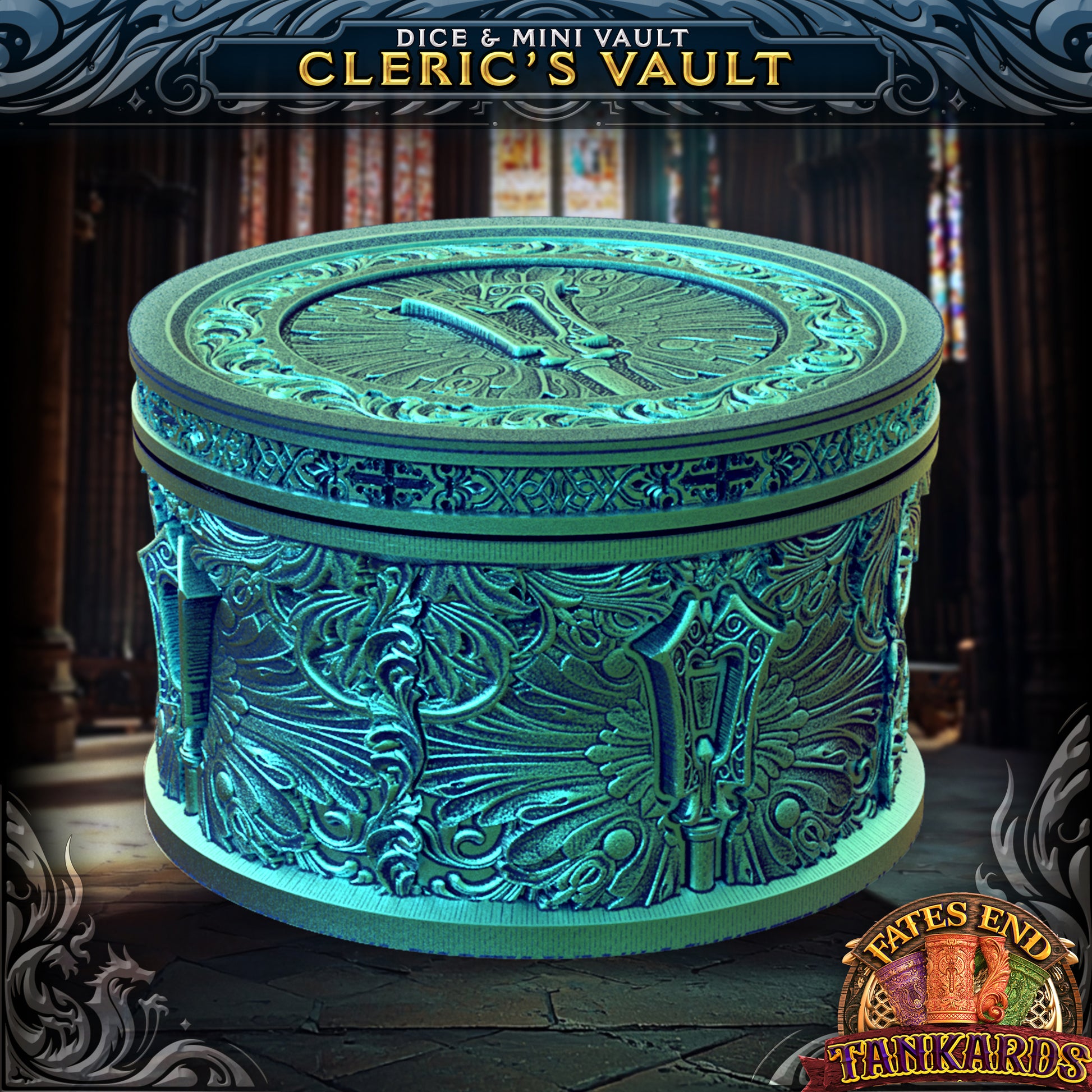 Cleric Drink Cozy and Dice Vault