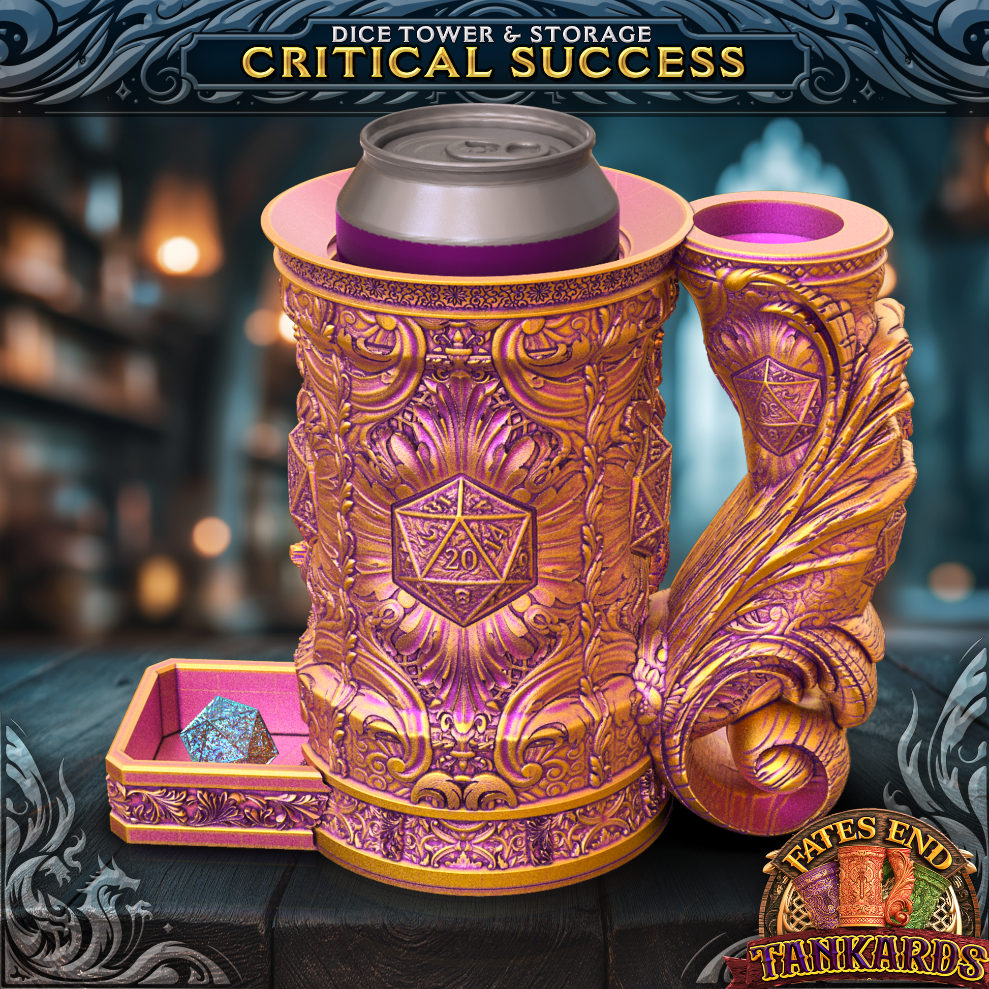 Critical Roll Drink Cozy and Dice Vault