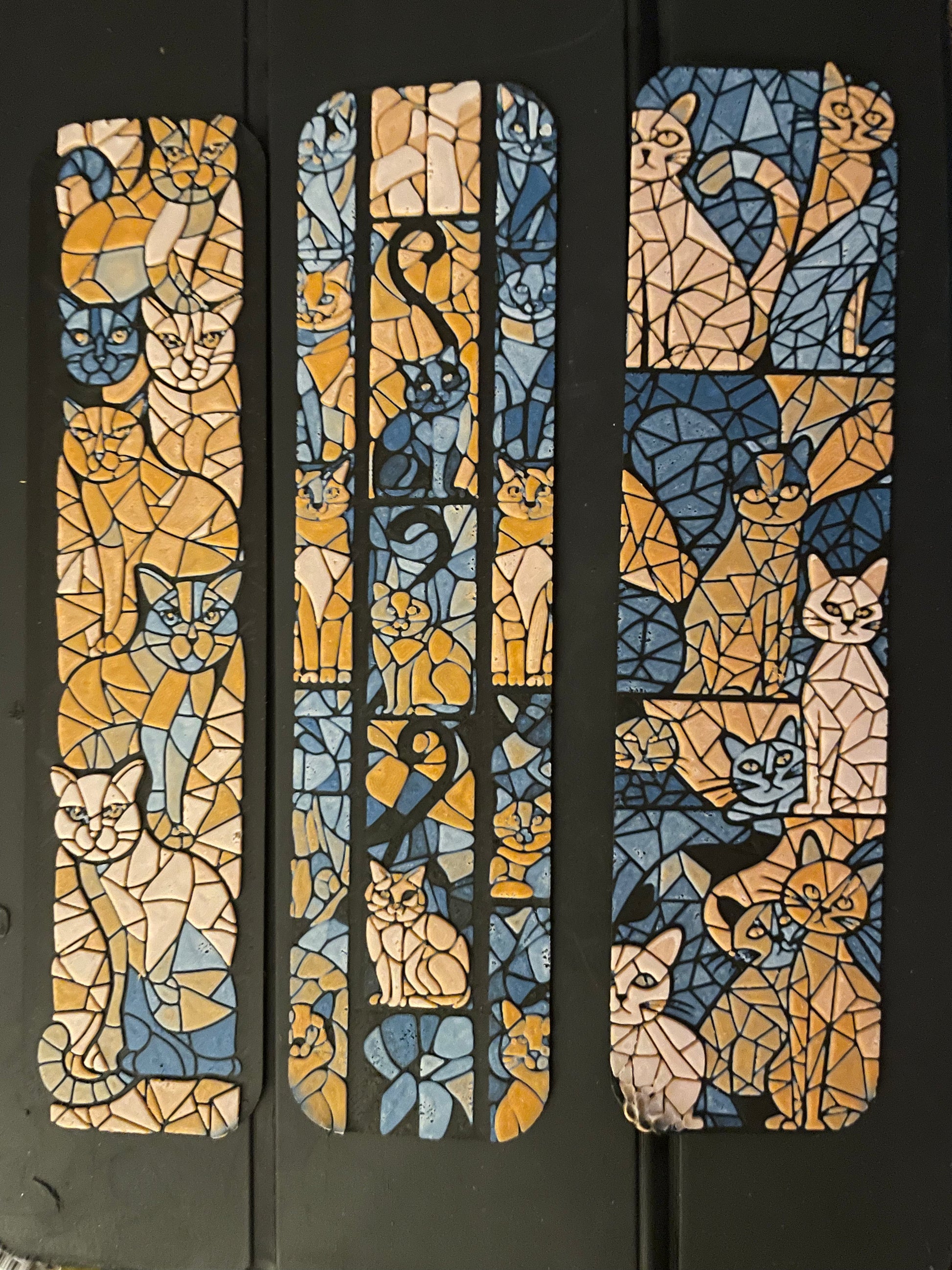 Stained Glass Cats Bookmark