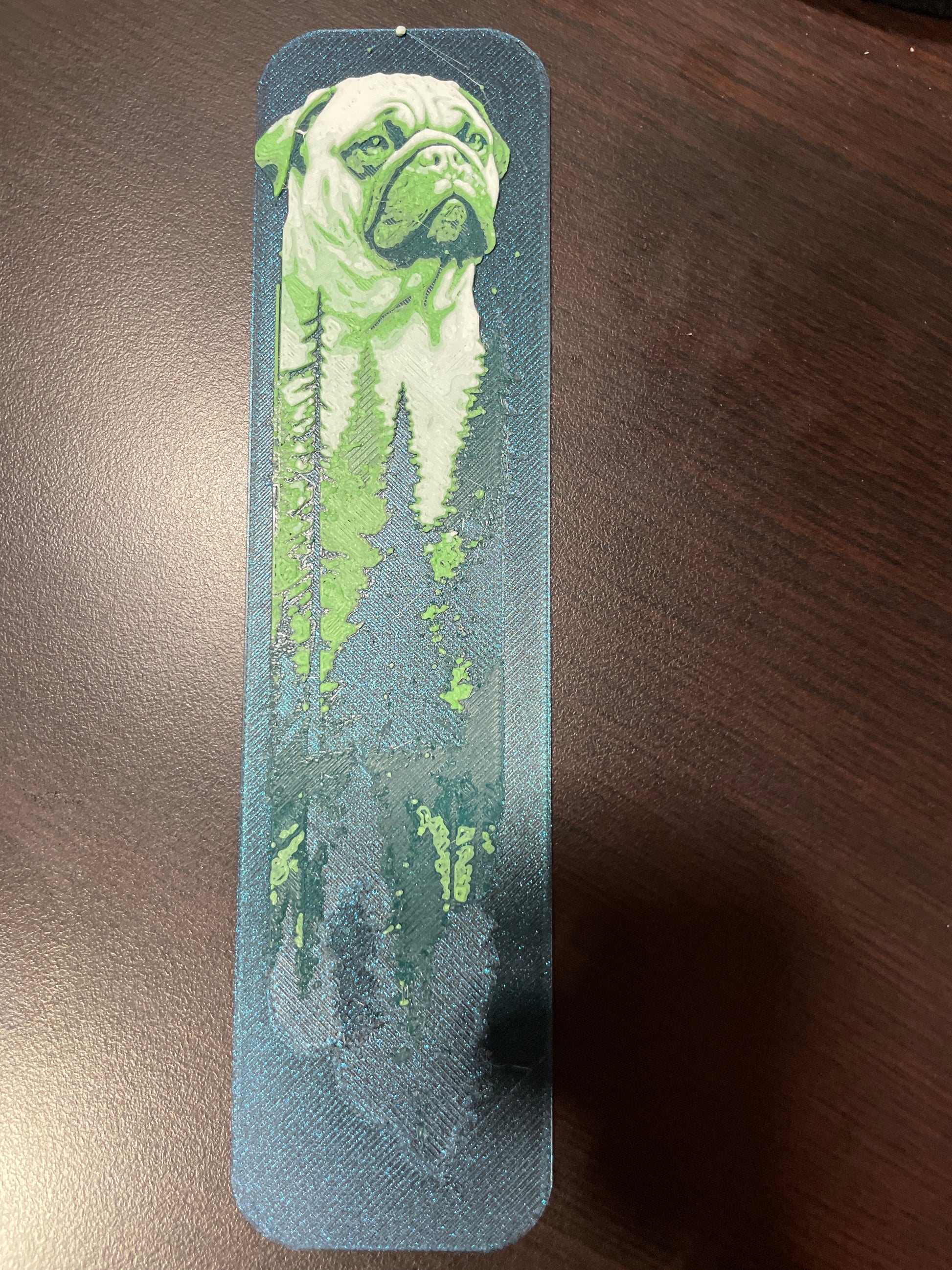 Pug in a Forest Bookmark