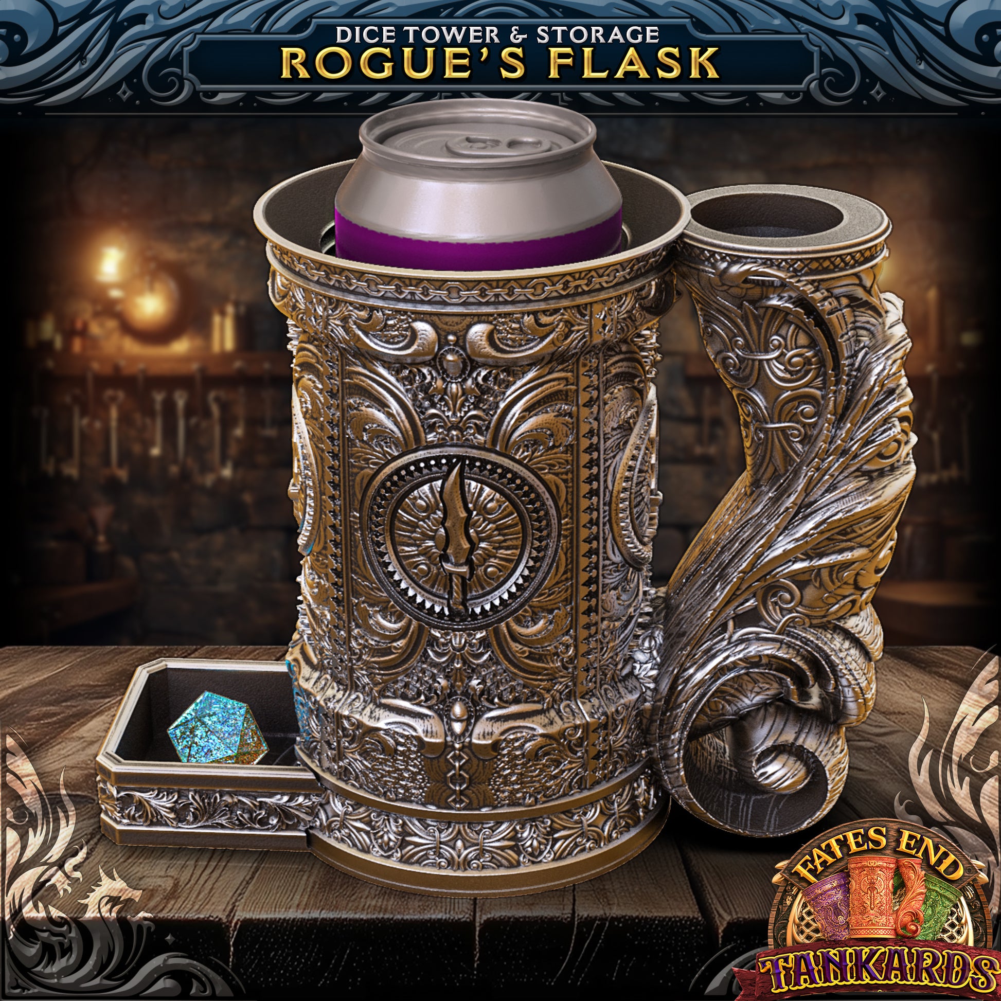 Rogue Drink Cozy and Dice Vault